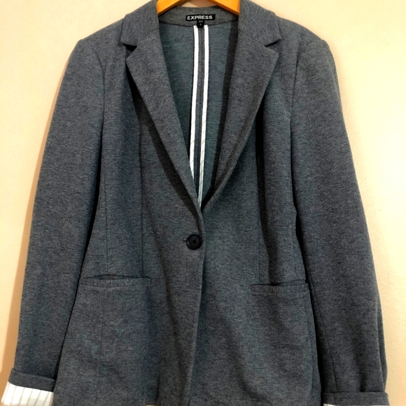 Express Jackets & Blazers - Express Cotton One- Button Blazer